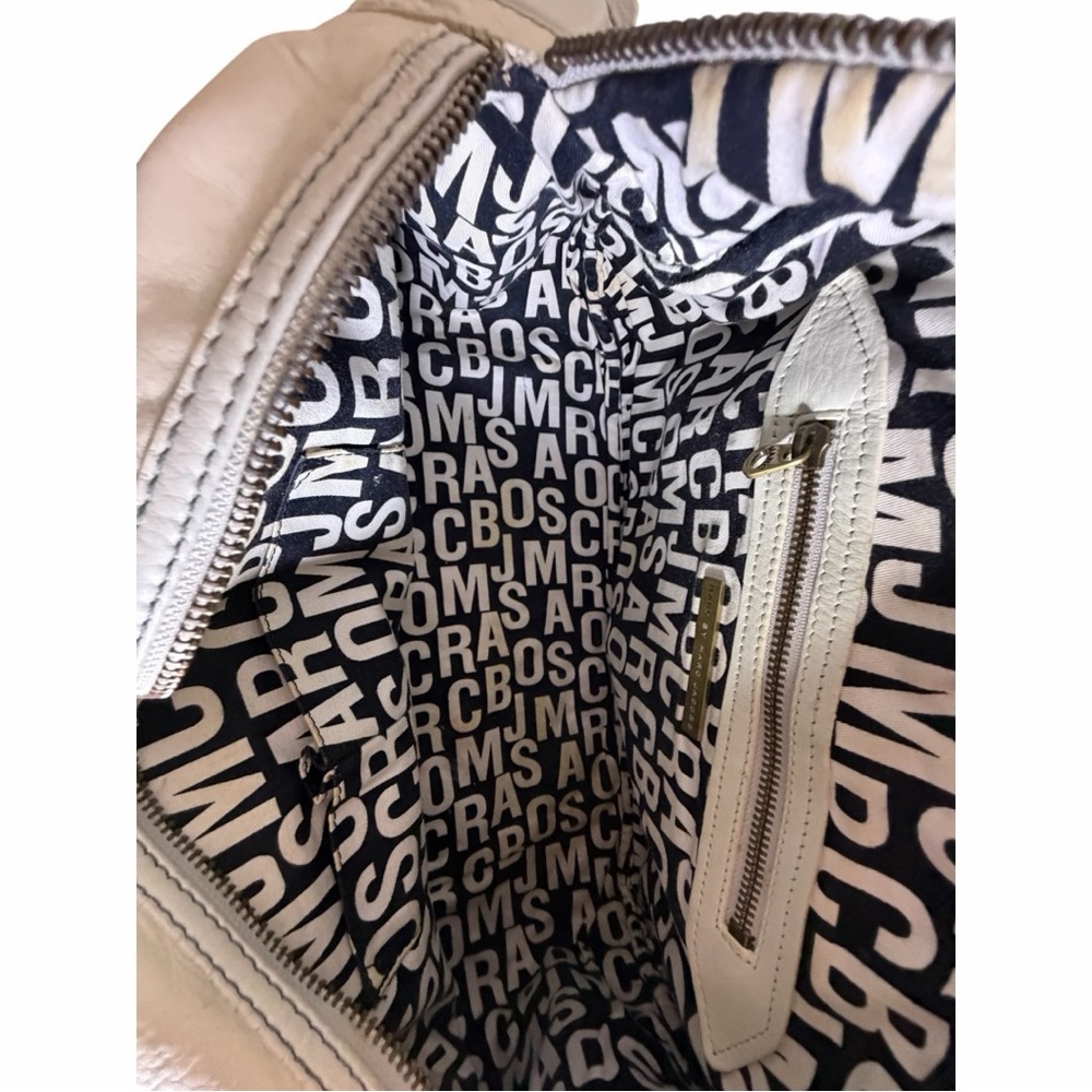 Marc Jacobs Vintage White Leather Handbag Y2k - Picture 6 of 11